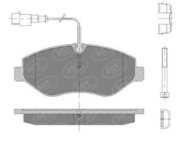 SCT GERMANY Комплект тормозных колодок, дисковый тормоз SP 416 PR